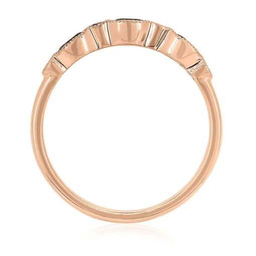 Garnet & Pink Tourmaline Stack Ring In 10K Rose Gold