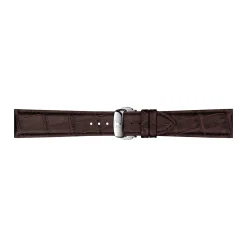 Gentleman Quartz Men's Brown Leather Watch In Stainless Steel, 40Mm