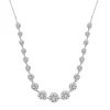 Graduated Cluster Diamond Necklace In 10K White Gold (2 Ct. Tw.)
