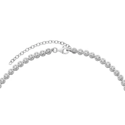 Graduated Diamond Tennis Necklace In Sterling Silver (1/2 Ct. Tw.)