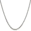 Graduated Rope Chain Necklace In Sterling Silver, 22"