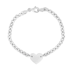 Heart Bracelet In Sterling Silver
