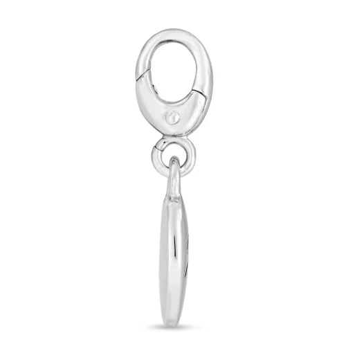 Heart Mom Charm In Sterling Silver