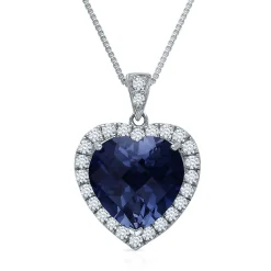 Heart Of The Ocean Pendant In Sterling Silver