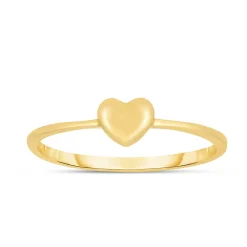 Heart Stacking Ring In 14K Yellow Gold