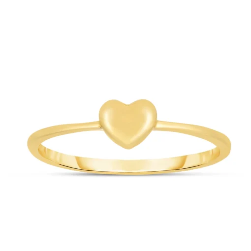 Heart Stacking Ring In 14K Yellow Gold
