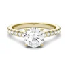 Hearts & Arrows Moissanite Ring In 14K Yellow Gold (1 7/8 Ct. Tw.)