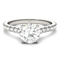 Hearts & Arrows Moissanite Ring In 14K White Gold (1 3/4 Ct. Tw.)