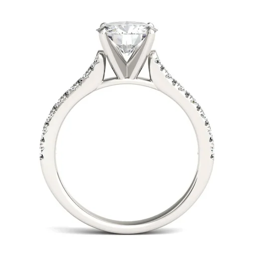 Hearts & Arrows Moissanite Ring In 14K White Gold (1 3/4 Ct. Tw.)