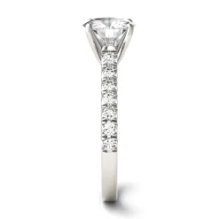 Hearts & Arrows Moissanite Ring In 14K White Gold (1 3/4 Ct. Tw.)