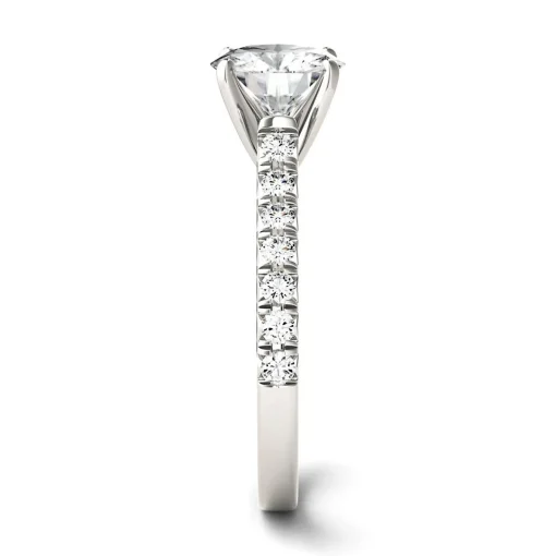 Hearts & Arrows Moissanite Ring In 14K White Gold (1 3/4 Ct. Tw.)