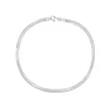 Herringbone Anklet In Sterling Silver, 10"