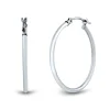 Hoop Earrings In 14K White Gold