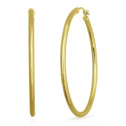 Hoop Earrings In 14K Yellow Gold, 40Mm