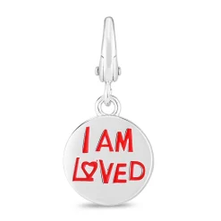 I Am Loved Charm In Sterling Silver