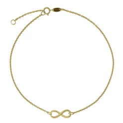 Infinity Ankle Bracelet In 14K Yellow Gold