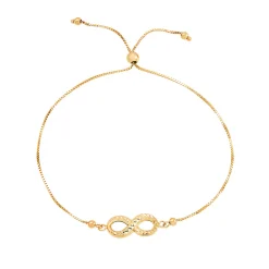 Infinity Bolo Bracelet In 14K Yellow Gold