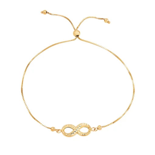 Infinity Bolo Bracelet In 14K Yellow Gold