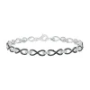Infinity Bracelet With Black & White Diamonds In Sterling Silver (1/2 Ct. Tw.)
