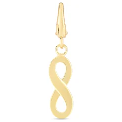 Infinity Charm In 10K Yellow Gold