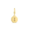Initial Charm Disc With Letter "I" In 10K Yellow Gold
