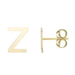 Initial Stud Earrings Letter In