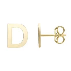 Initial Stud Earrings Letter In