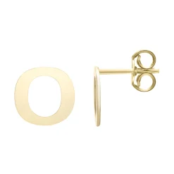 Initial Stud Earrings Letter In