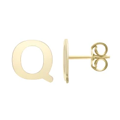 Initial Stud Earrings Letter In
