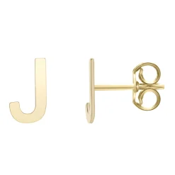 Initial Stud Earrings Letter In