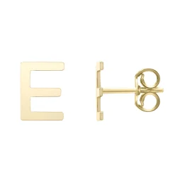 Initial Stud Earrings Letter In