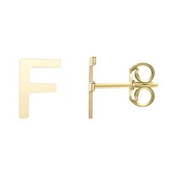 Initial Stud Earrings Letter In