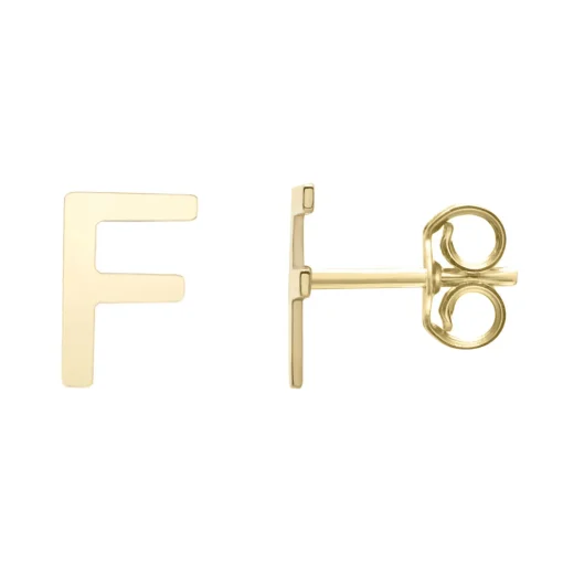 Initial Stud Earrings Letter In