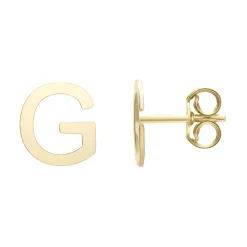 Initial Stud Earrings Letter In