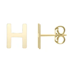 Initial Stud Earrings Letter In