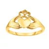 Irish Claddagh Ring In 14K Yellow Gold