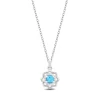 Jasmine Blue Topaz Pendant With Diamonds In Sterling Silver (1/10 Ct. Tw.)