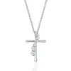 Journey Diamond Cross Pendant In Sterling Silver (1/5 Ct. Tw.)