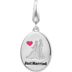 Just Married Charm In Sterling Silver