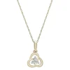 Knot Trefoil Pendant In 10K Yellow Gold (1/10 Ct. Tw.)