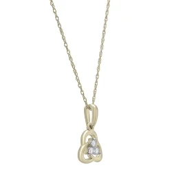 Knot Trefoil Pendant In 10K Yellow Gold (1/10 Ct. Tw.)