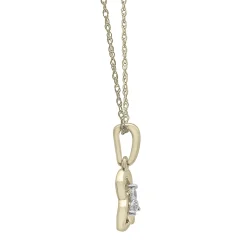 Knot Trefoil Pendant In 10K Yellow Gold (1/10 Ct. Tw.)