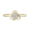 Knot Trefoil Ring In 10K Yellow Gold (1/10 Ct. Tw.)