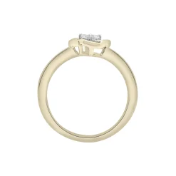 Knot Trefoil Ring In 10K Yellow Gold (1/10 Ct. Tw.)
