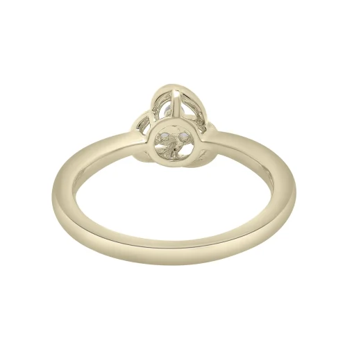 Knot Trefoil Ring In 10K Yellow Gold (1/10 Ct. Tw.)