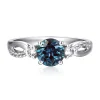 Lab Created Alexandrite & White Sapphire Ring In Sterling Silver