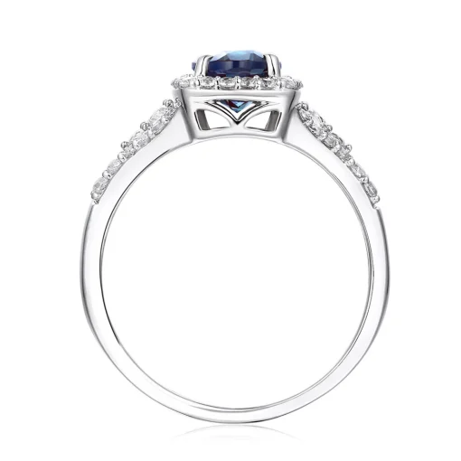 Lab Created Alexandrite & White Sapphire Ring In Sterling Silver