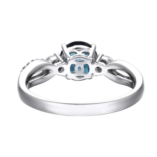 Lab Created Alexandrite & White Sapphire Ring In Sterling Silver