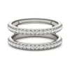 Lab Created Moissanite Insert In 14K White Gold