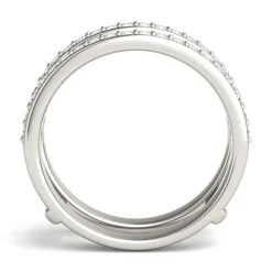 Lab Created Moissanite Insert In 14K White Gold
